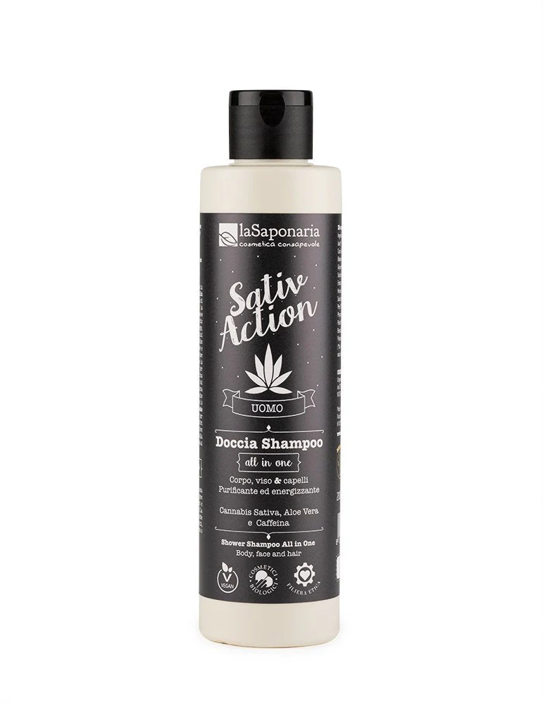 laSaponaria Pánský sprchový gel a šampon s konopím 2v1 BIO - vzorek (8 ml) - Image 2