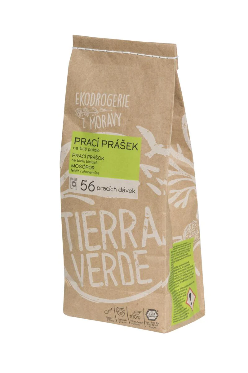 Tierra Verde Prací prášek na bílé prádlo a látkové pleny